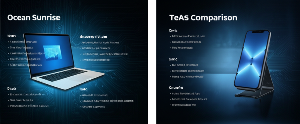 Sample product comparison image